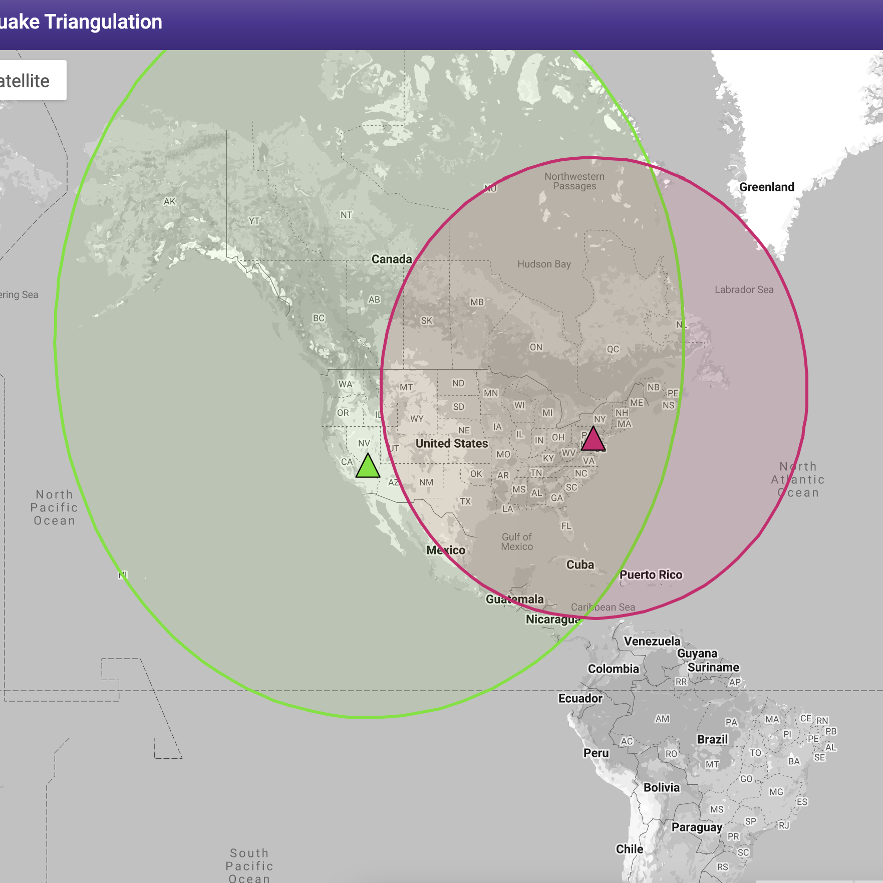 trilateration tool screenshot