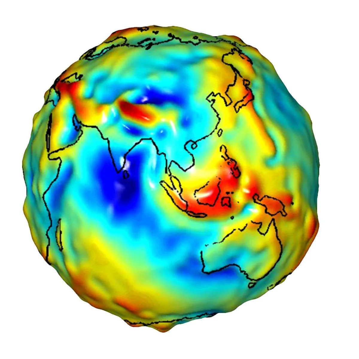 Image of a lumpy globe.